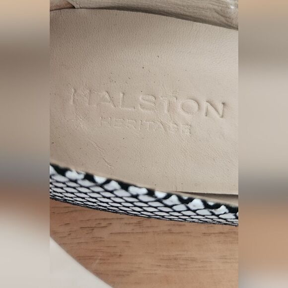 Halston Heritage Snake Leather Flats Size 8 - Picture 5 of 12